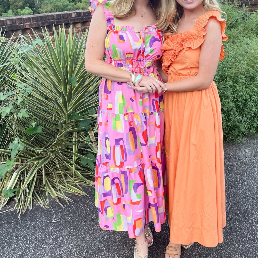 Peach Love Midi Dress